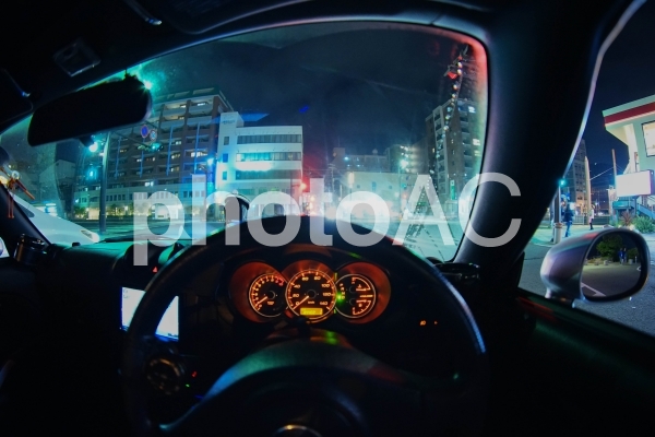 夜のドライブ 夜のドライブの写真