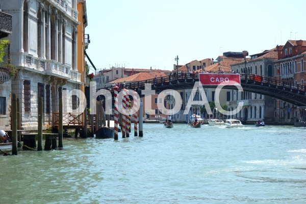 イタリア ベネチアの街並み 水上 イタリア ベネチアの街並み 水上の写真