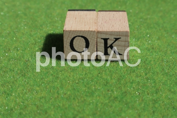 オッケーの文字ブロック オッケーの文字ブロックの写真