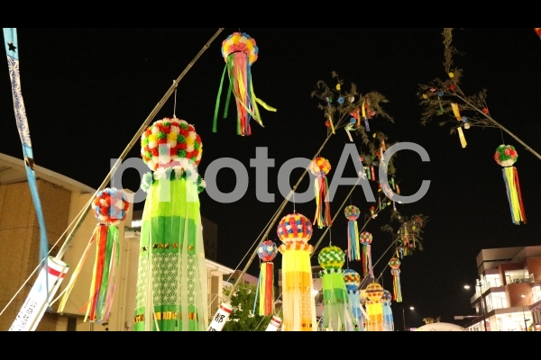 愛知 安城 七夕まつり 祭り まつり 飾り かざり 夏 夜 愛知 安城 七夕まつり 祭り まつり 飾り かざり 夏 夜の写真