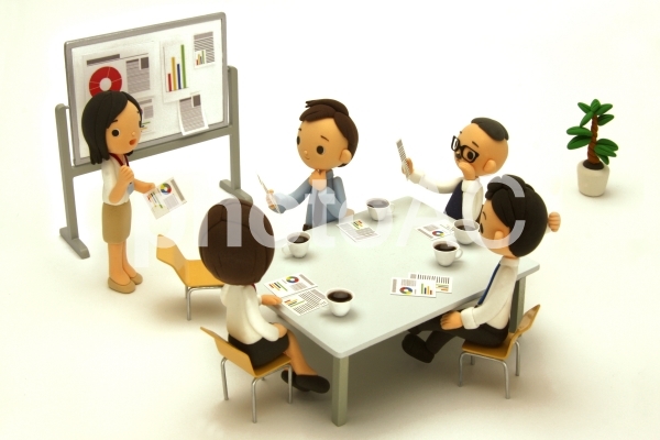 ねんど人形のミーティング ねんど人形のミーティングの写真
