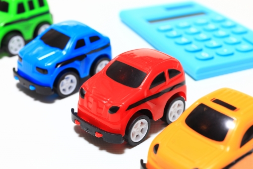 自動車　ミニチュア写真の写真