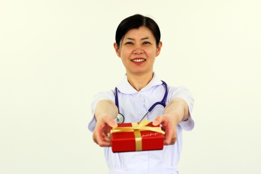女性　ドクター　ナース　プレゼント　祝いの写真