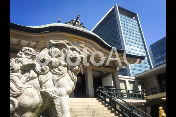 難波神社の狛犬 難波神社の狛犬の写真