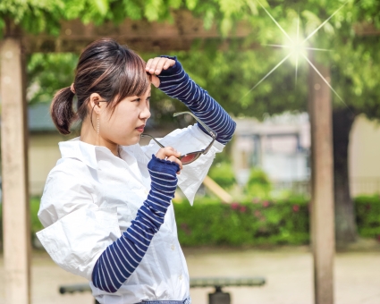 異常な暑さと女性