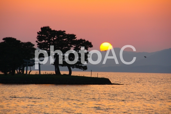 松江 宍道湖 嫁ヶ島 松江 宍道湖 嫁ヶ島の写真