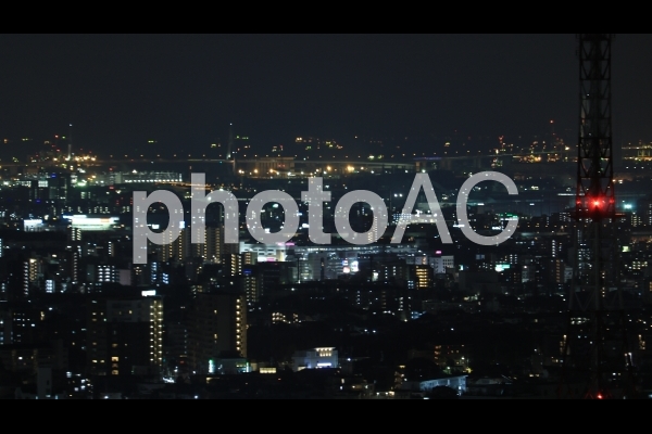 冬の名古屋市の夜景 冬の名古屋市の夜景の写真