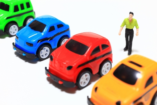 自動車　ミニチュア写真の写真