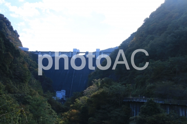 浦山大橋から見た浦山ダム 浦山大橋から見た浦山ダムの写真