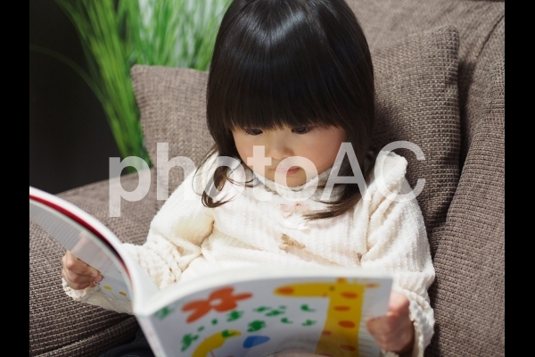 本を読む女の子1 本を読む女の子1の写真