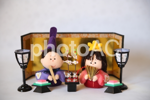 手作りのお雛様 アップ 手作りのお雛様 アップの写真