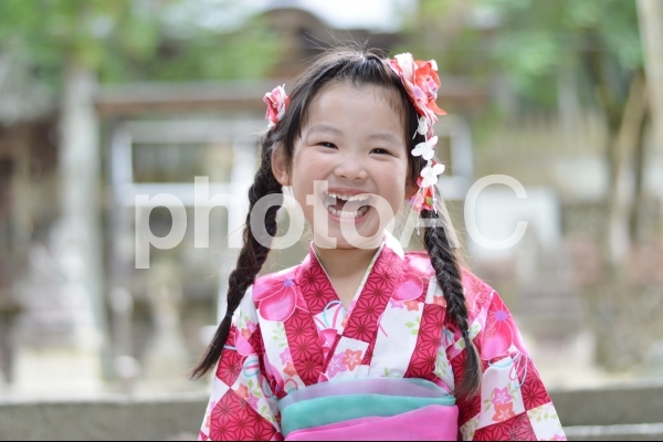 浴衣の女の子 浴衣の女の子の写真