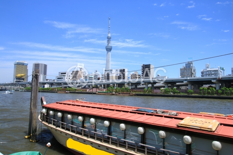 屋形船とスカイツリー No 写真素材なら 写真ac 無料 フリー ダウンロードok