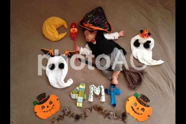 ハロウィン 寝相アート 7 ハロウィン 寝相アート 7の写真