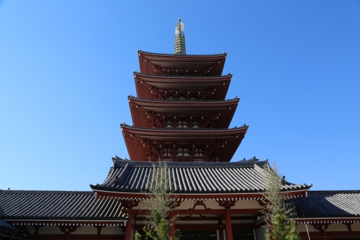 浅草寺五重塔の写真素材 写真素材なら 写真ac 無料 フリー ダウンロードok