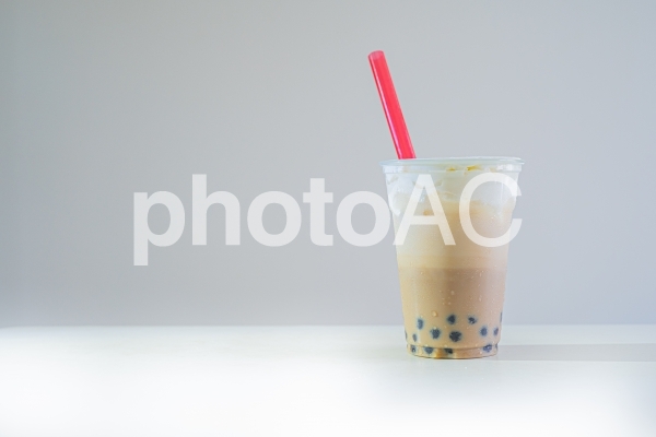タピオカチーズティー(ミルクティー) タピオカチーズティー(ミルクティー)の写真